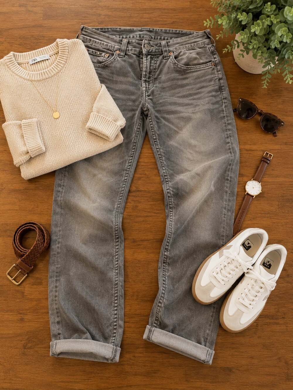 True Religion Ricki Straight Leg Jeans in Grey Wash
